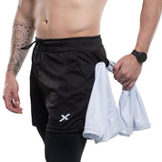 CALÇA DRY-FIT 2 EM 1 DE COMPRESSÃO