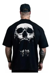 Camiseta Oversized Academia Caveira