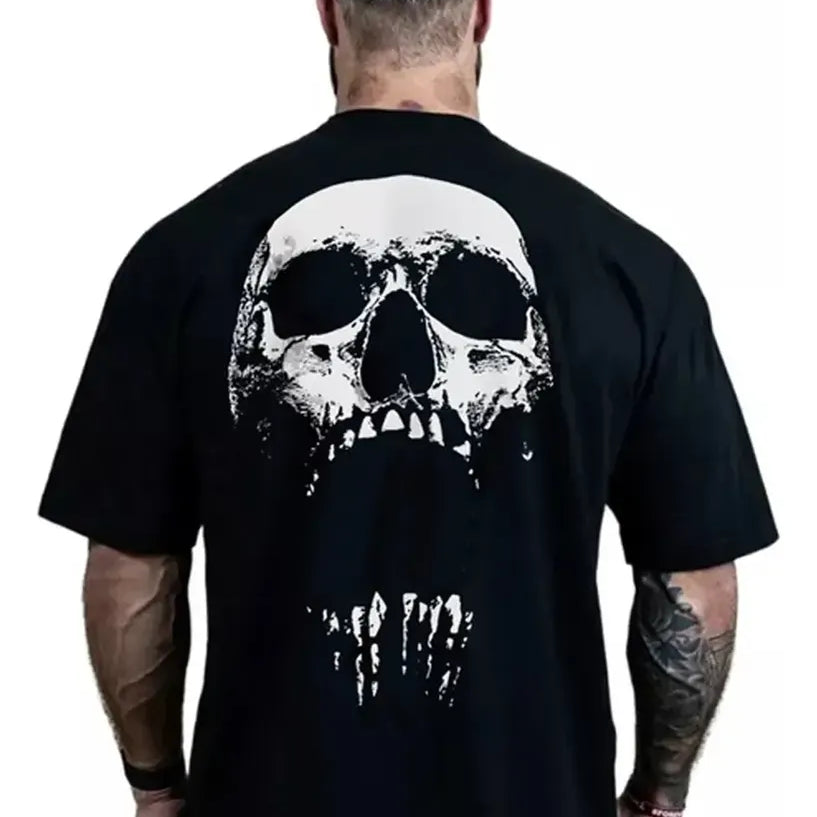 Camiseta Oversized Academia Caveira
