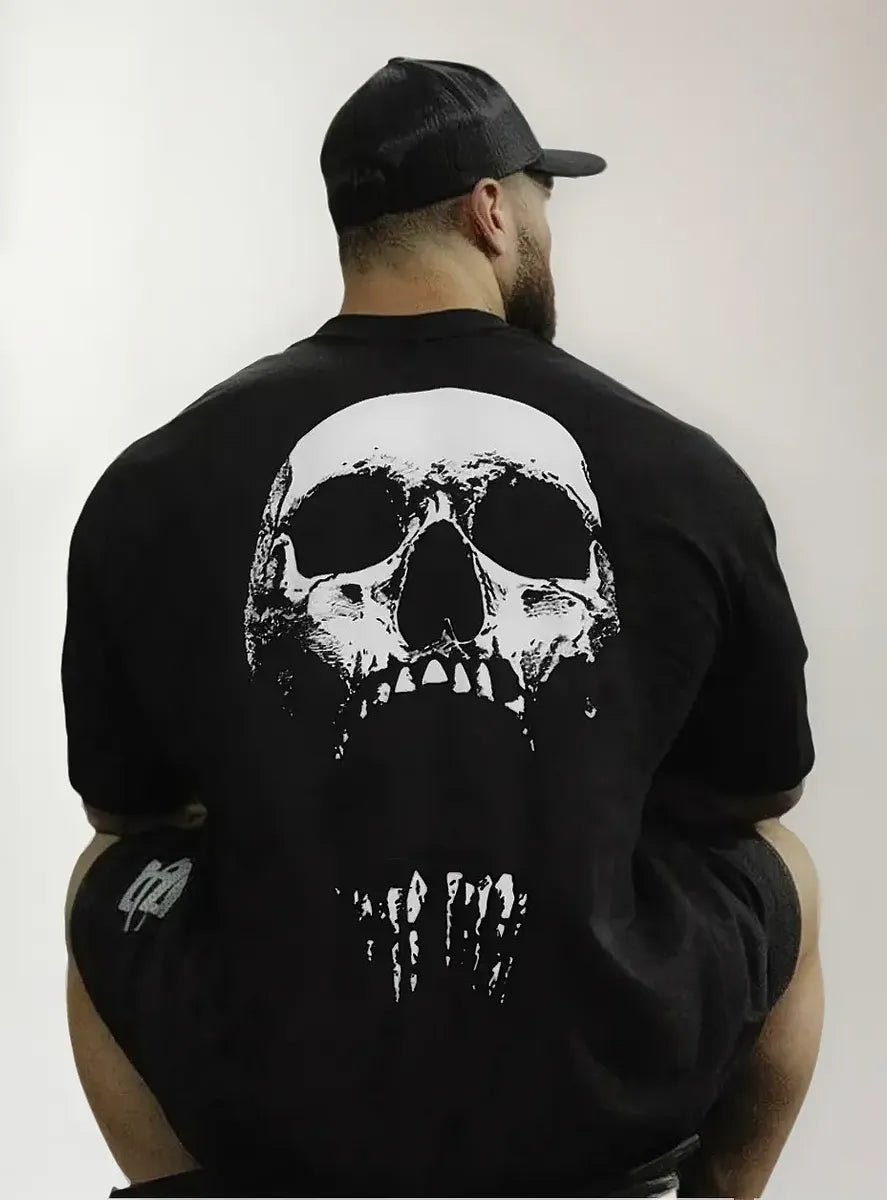 Camiseta Oversized Academia Caveira