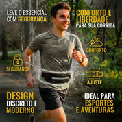 RUN BELT - Compacta, Segura e Resistente à água.