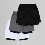 KIT 3 BERMUDAS DRY FIT COMPRESSÃO 2 EM 1