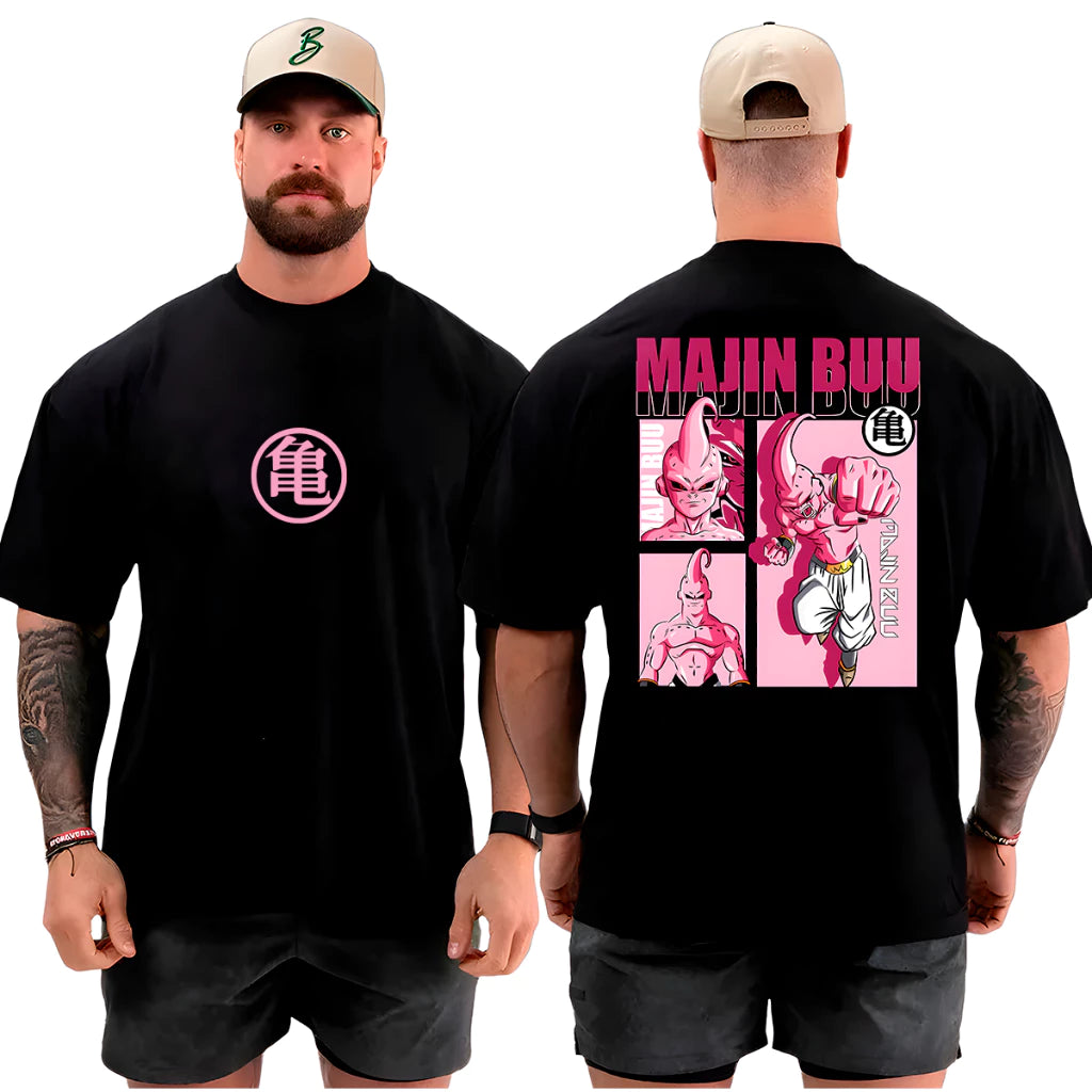 Camiseta Camisa Oversized Majin Boo Streetwear 100% Algodão