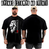 Camiseta Oversized Leão Streetwear Treino Academia