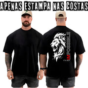 Camiseta Oversized Leão Streetwear Treino Academia