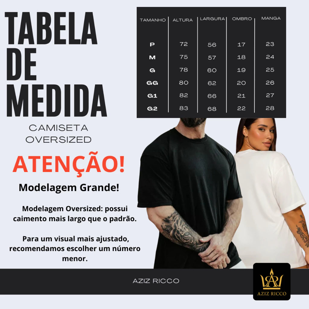 Camiseta Oversized WAKE WAKE Treino 100% Algodão Streetwear