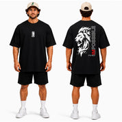 Camiseta Oversized Leão Streetwear Treino Academia