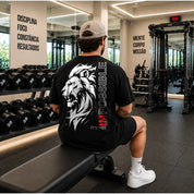 Camiseta Oversized Leão Streetwear Treino Academia
