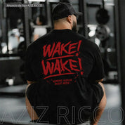 Camiseta Oversized WAKE WAKE Treino 100% Algodão Streetwear