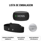 Cinta Cardíaca XOSS X2 Bluetooth + ANT+ GPS