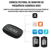 Cinta Cardíaca XOSS X2 Bluetooth + ANT+ GPS
