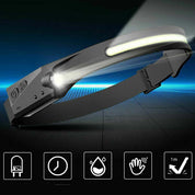 LumiSense Pro - Lanterna de Cabeça LED com Sensor de Movimento