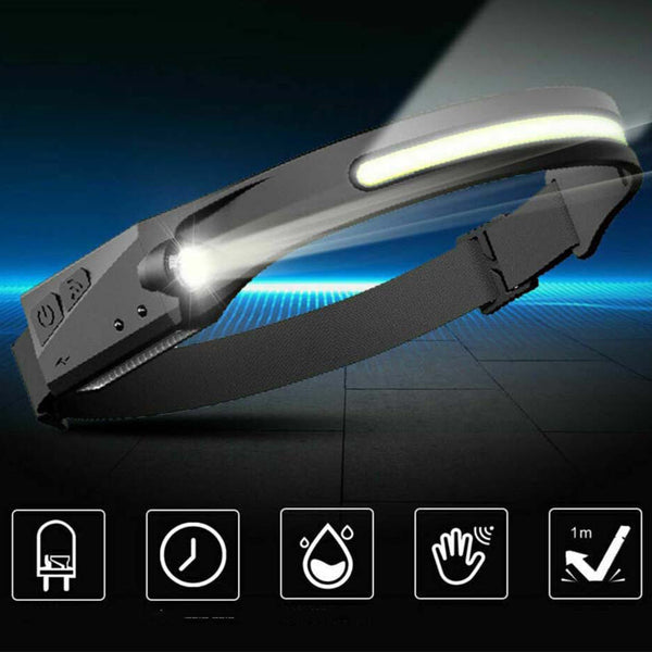 LumiSense Pro - Lanterna de Cabeça LED com Sensor de Movimento
