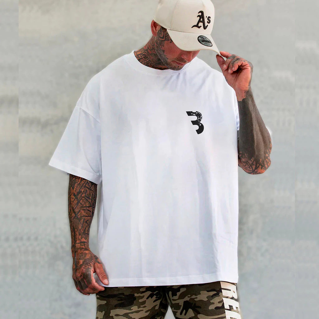 Camiseta Oversized Academia Caveira