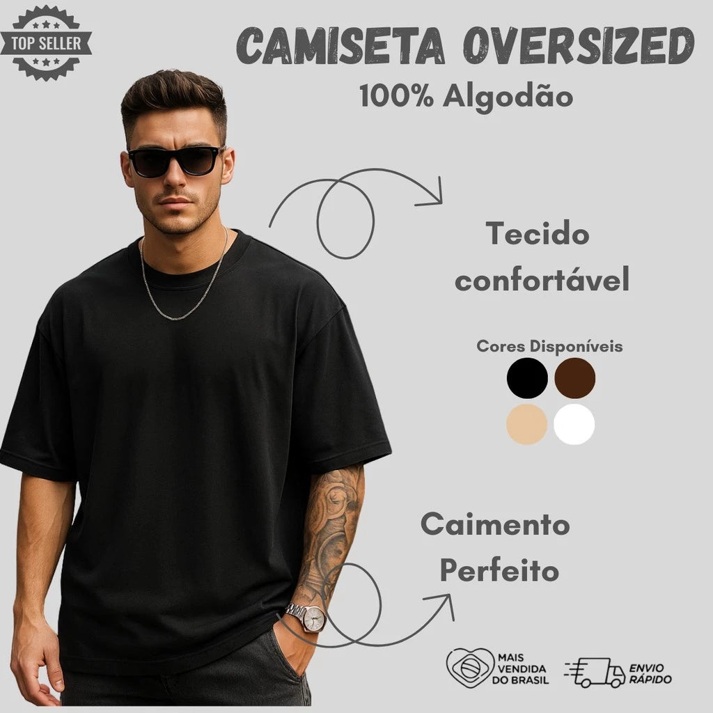 Camiseta Oversized Streetwear Mais uma Repetição BT